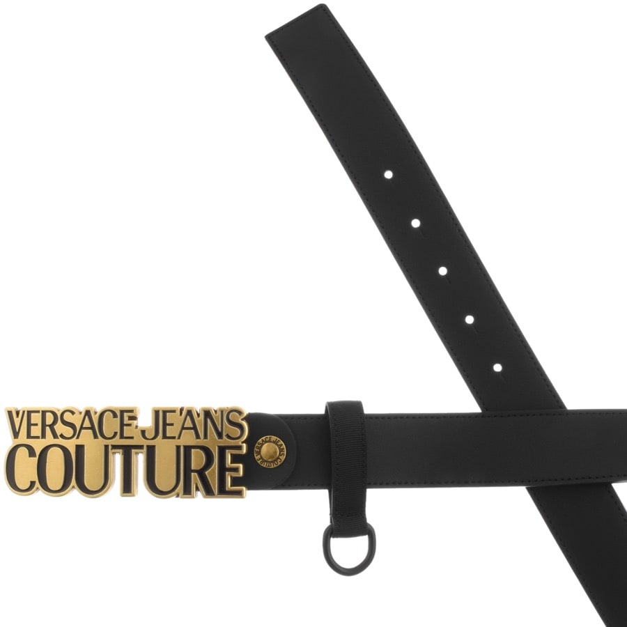 Alternative Image for ProductVersace Jeans Couture Leather Logo Belt Black2